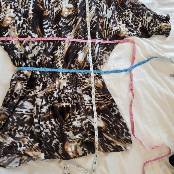 W118 by Walter Baker Womens Jessi Animal Print Mid Sleeves Dress size medium - Picture 6 of 7